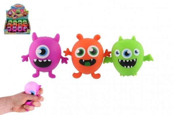 Monster bold/monster antistress klemme slim 9x8cm 3 farver