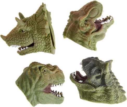 Fingerdukke dinosaurhoved 7,5 × 5 cm