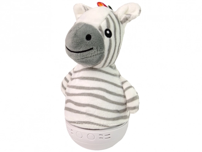 Børnegyngende zebra med lampe og melodi