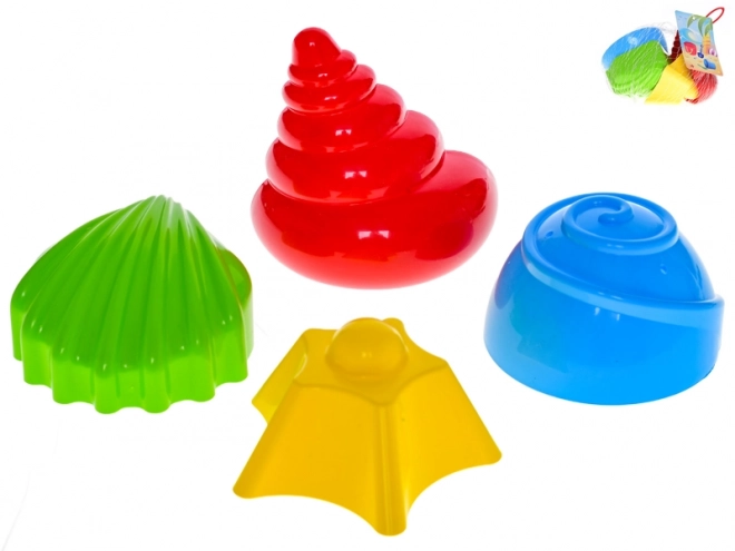 Sandforme muslingeskaller 7-9 cm 4 stk i net