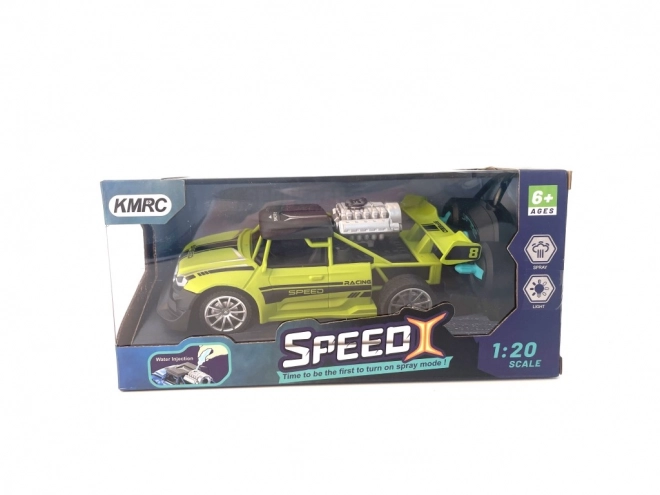 RC bil 1:20 med røg effekt rød