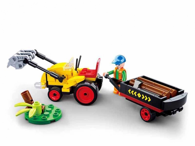 Sluban By Landsby Traktor med trailer