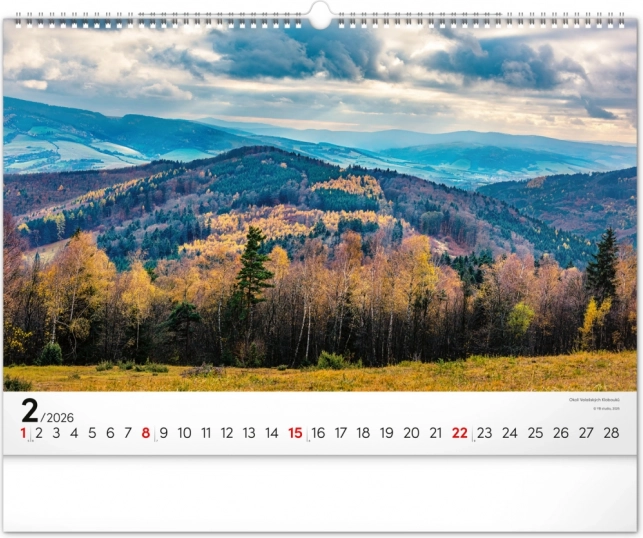 Vægkalender Panoramata Tjekkiet 2026