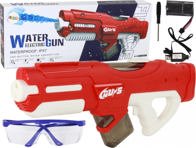 Stor elektrisk vandpistol 750 ml med beskyttelsesbriller