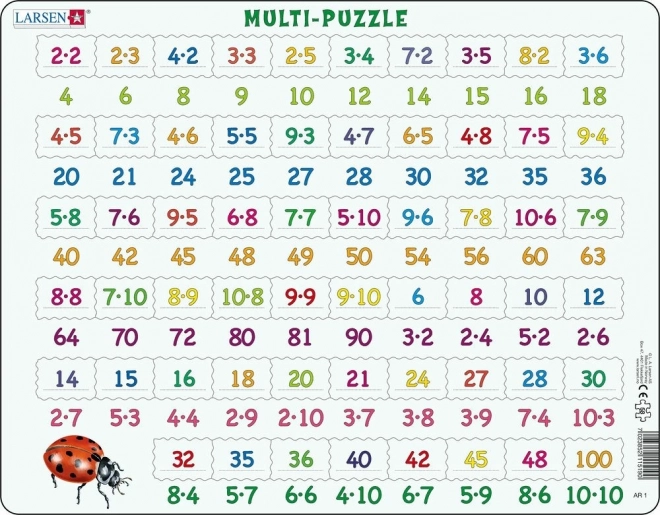 Larsen Puslespil Matematik: Multiplikation 81 Brikker