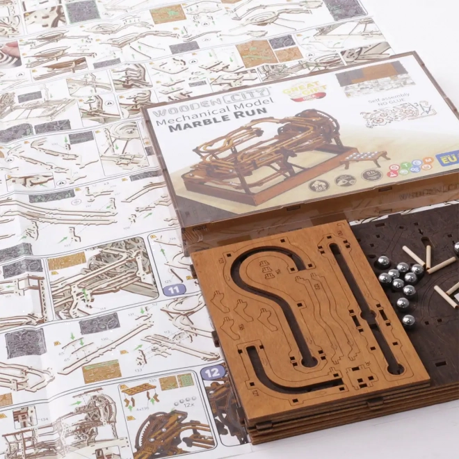 WOODEN CITY 3D træpuslespil Kuglebane 265 dele