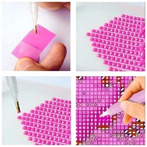 Diamant mosaik - Hvide ugler