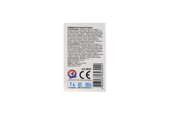 Flyvende tallerken Frisbee plast 23 cm mulighed for 4 farver 12m+