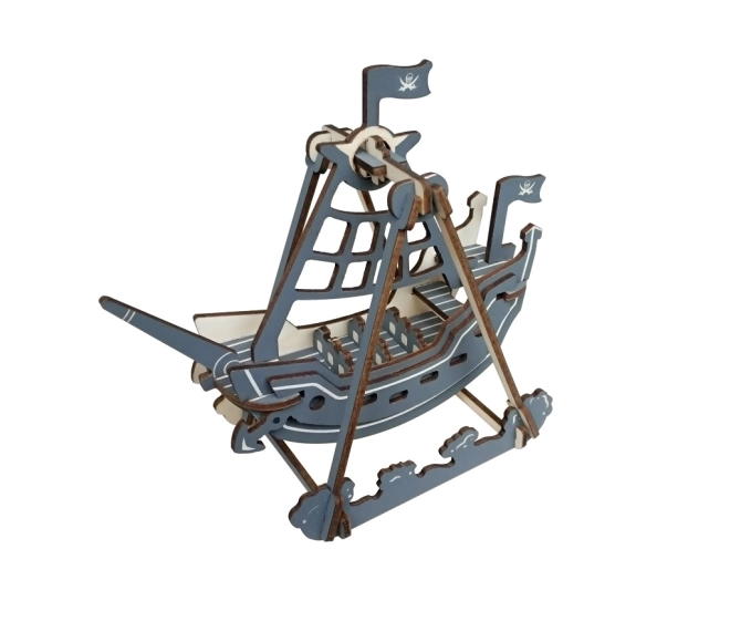 Woodcraft Træ 3D puslespil Piratsving