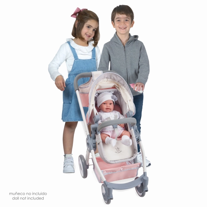 DeCuevas 80586 Sammenklappelig dukkevogn 3 i 1 med taske FUNNY 2023 - 70 cm