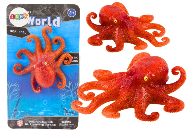 Sea World Orange blæksprutte gummifigur