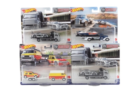 Hot Wheels lastbil og racerbil