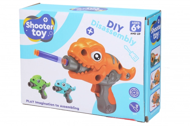 Dino-pistol til skumkugler skrue 21 cm