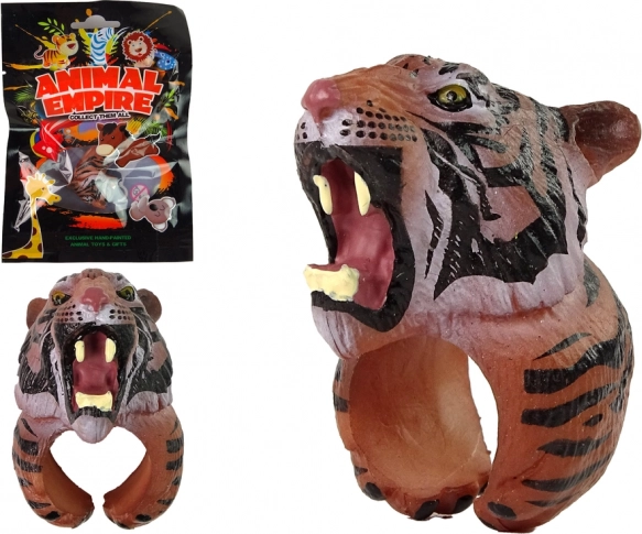 Børnering med hoved af bengalsk tiger