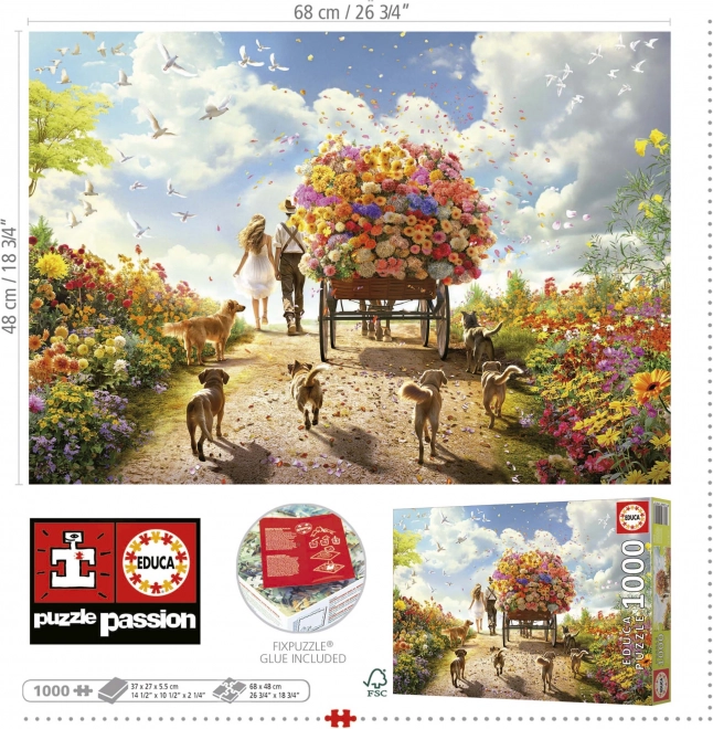 Educa puslespil Blomsterrutens levering 1000 brikker