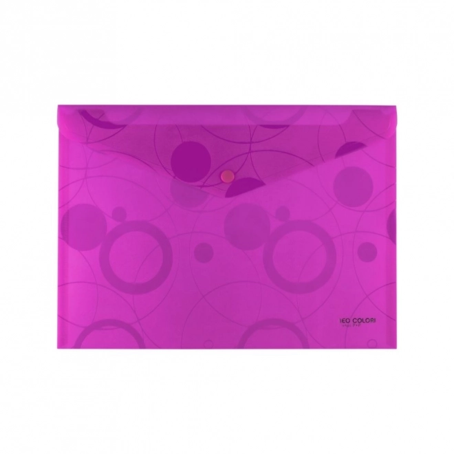 A5 dokumentmappe med trykknap Rosa