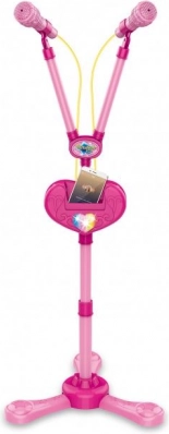 PLEJO Stativ med to mikrofoner pink