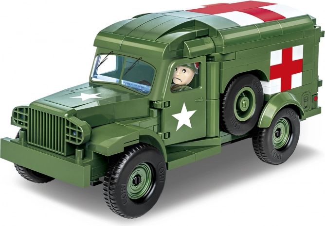 Model af ambulancen Dodge WC 54 fra 2. verdenskrig