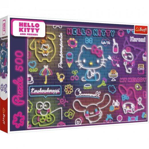 Puslespil 500 Neon HELLO KITTY Trefl
