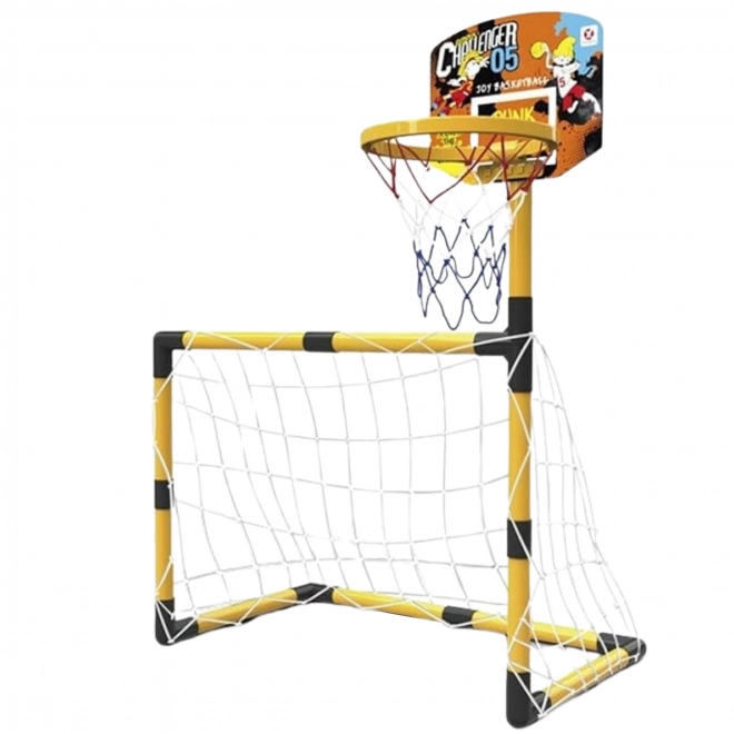 Woopie sportssæt 2i1 basketball og fodboldmål