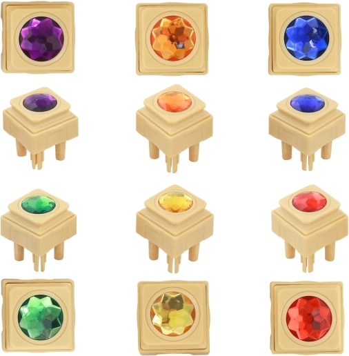 Masterkidz akryl farvede diamantblokke til STEM-tavle, 72 stk.