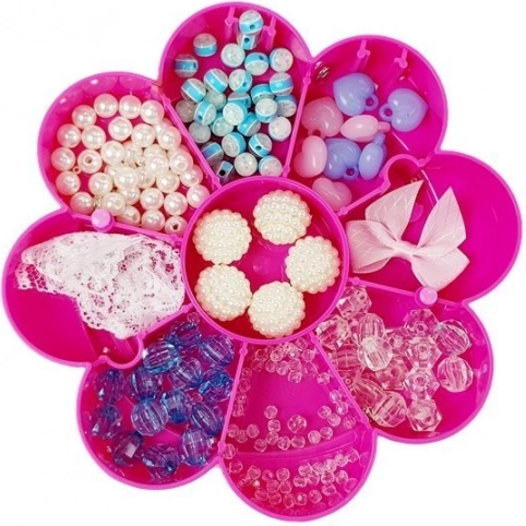 Blomstret organizer med 3 etager