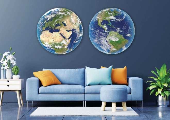 Educa runde puslespil Planet Jorden 2x800 brikker