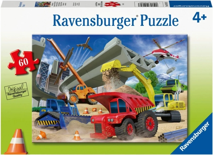 Ravensburger puslespil Byggemaskiner 60 brikker