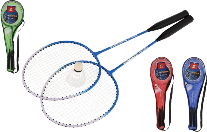 Badmintonsæt 2 ketchere og 1 bold i etui, 64 cm