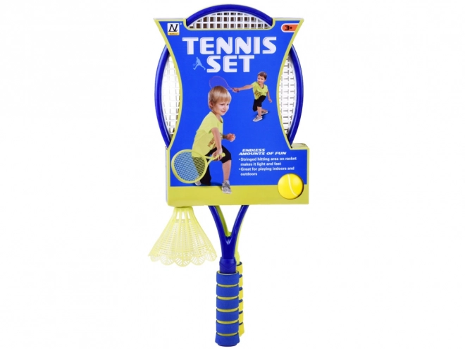 Badminton- og tennissæt med skumbolde og kurve