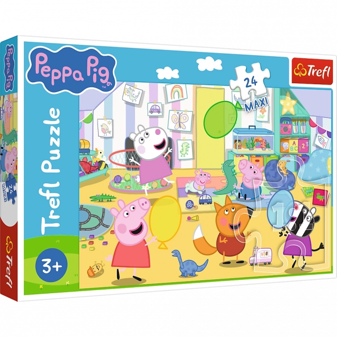Puslespil 24 maxi – smukke Peppa – Lykkelig gris PEPPA fra Trefl