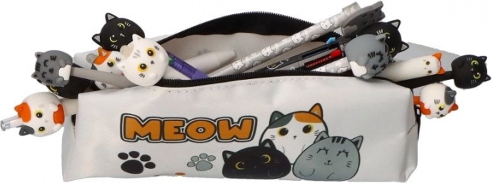 Enkeltkammer penalhus med katte meow