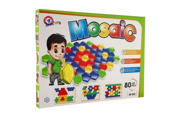Mozaikhat 4 cm for de mindste glat 80 stk i kassen 45x34x4 cm 12m+