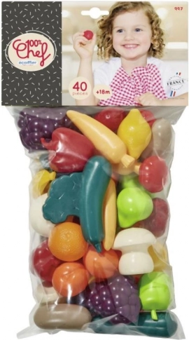 Modeller af grøntsager og frugter 40 stk