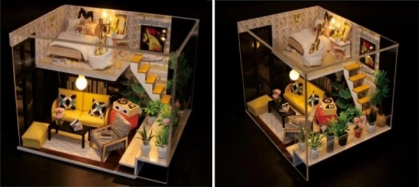 Byg et miniatyrdukkehus Cynthias ferieværelse