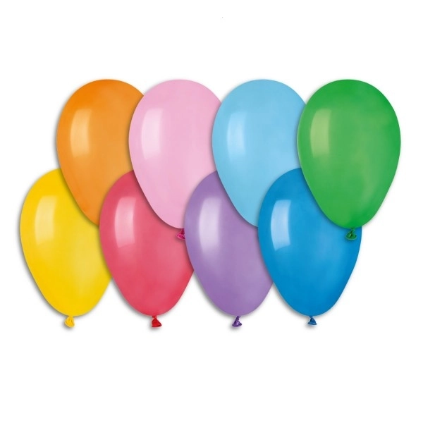 Oppustelige farverige balloner 19 cm - 100 stykker