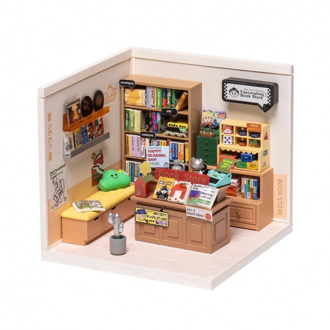 RoboTime miniature dollhouse Fascinerende boghandel