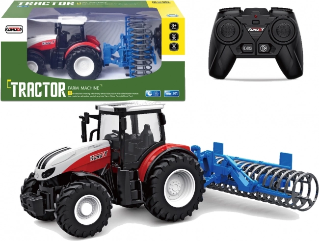 Sjov fjernstyret traktor med gummihjul