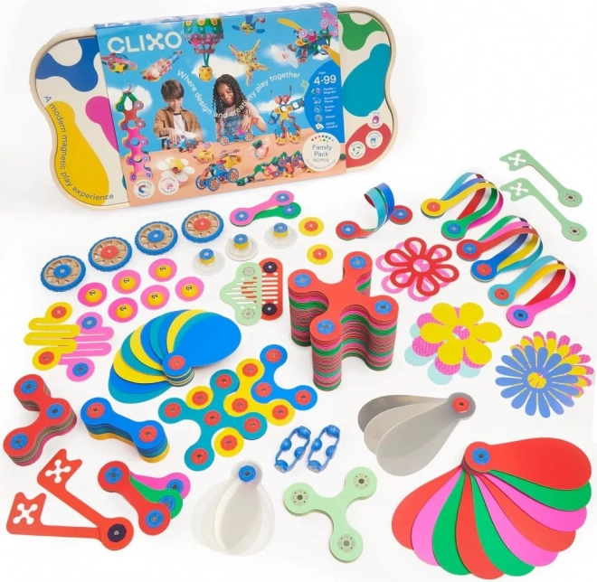 Magnetiske byggesæt Clixo Family Pack - 150 dele