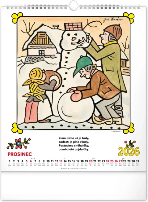 Vægkalender Josef Lada - Rim 2026