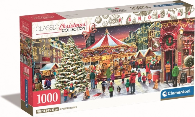 Clementoni panoramapuslespil Julelandsby 1000 brikker