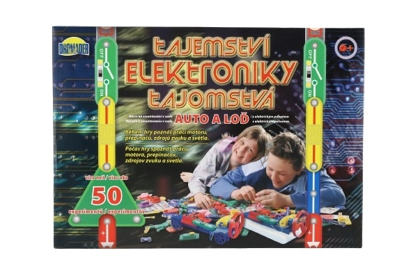 Elektronikkens hemmelighed - Bil, båd 50 eksperimenter med batteri i kasse 46,5x33,5x4cm fra 6 år