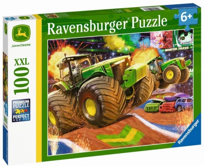 Puzzle Ravensburger John Deere – store hjul, 100 brikker