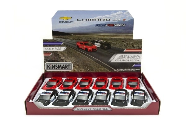 Auto Kinsmart Chevrolet Camaro politi/betjente 12cm metal/plast