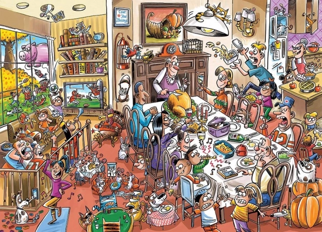 Puslespil COBBLE HILL DoodleTown: Glad Thanksgiving 1000 brikker