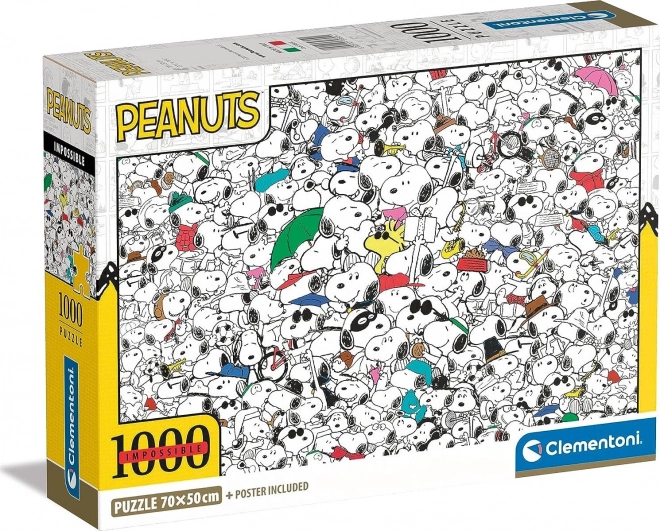 CLEMENTONI Umuligt Puslespil Peanuts 1000 brikker