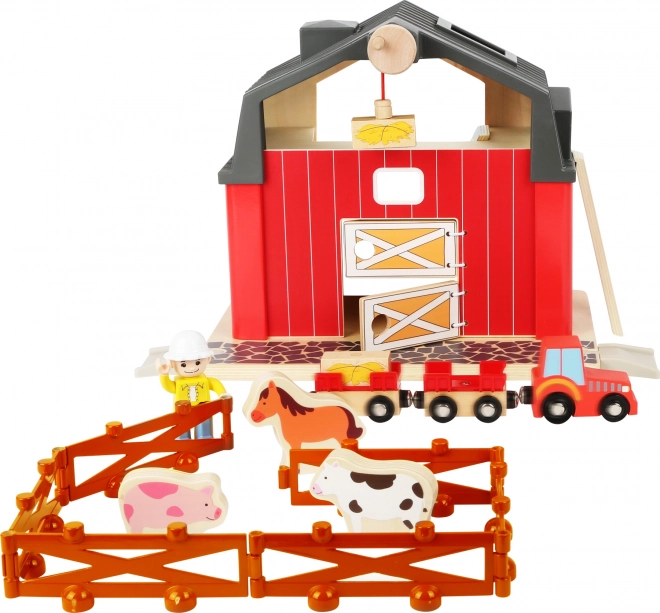 Træfarm med tilbehør til børn