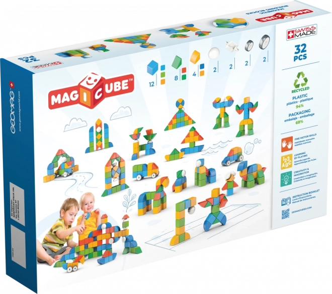 GEOMAG Magnetiske terninger Magicube Shapes - Verden 32 stykker