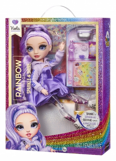 Rainbow High Glimmer & Skinne Mode dukke - Viola (Lilla)