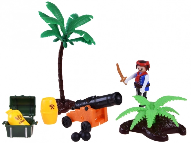 Piratsskib med figurer og lydeffekter